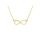 18K Gold Plated Sparkling Infinity Necklace